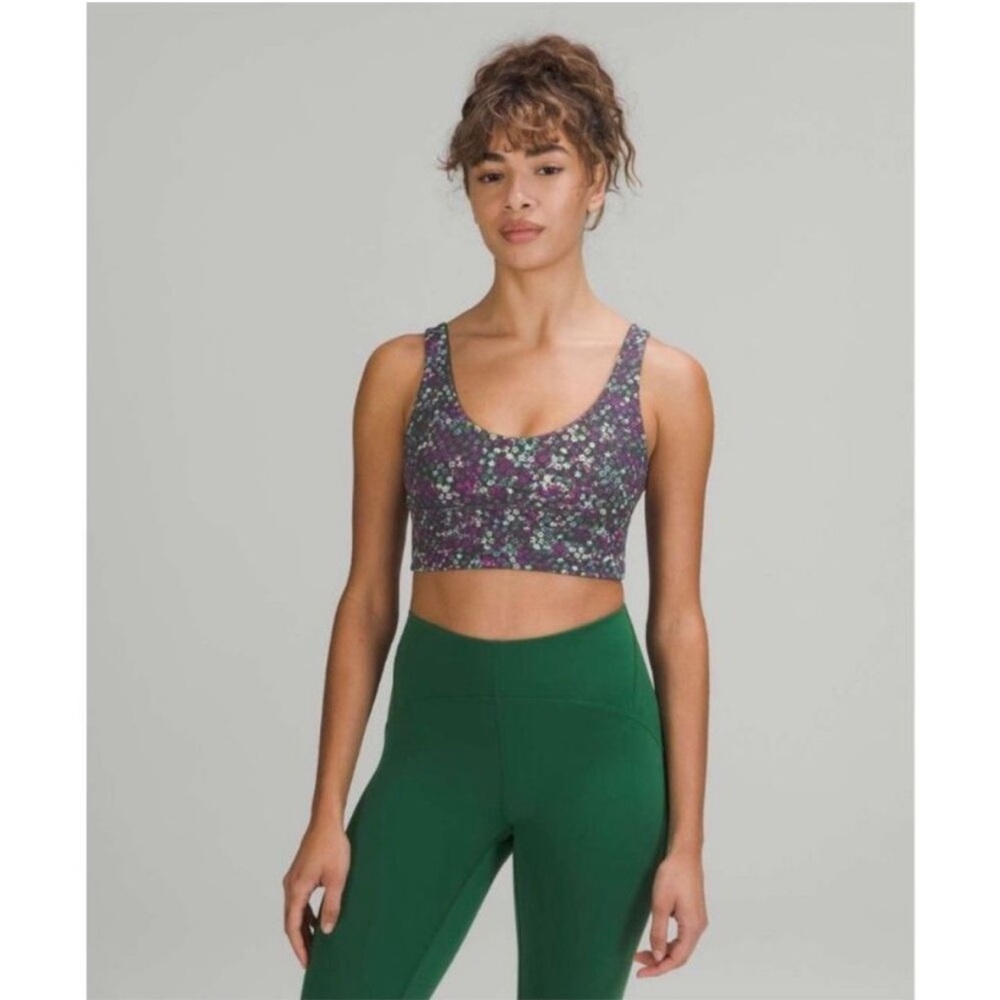 SOLD Lululemon Align Reversible Sports Bra in Fleur Motion Multi Everglade Green